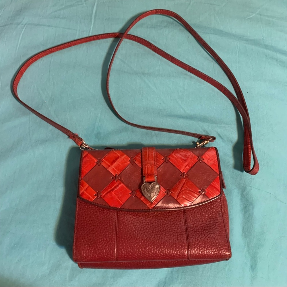 Red Vintage Woven Brighton Purse